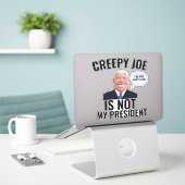 GROSSE FUNNY CREEPY JOE BIDEN DECALS AUFKLEBER (Laptop auf Schreibtisch)