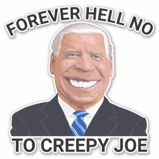 GROSSE FUNNY CREEPY JOE BIDEN DECALS AUFKLEBER (Vorderseite)