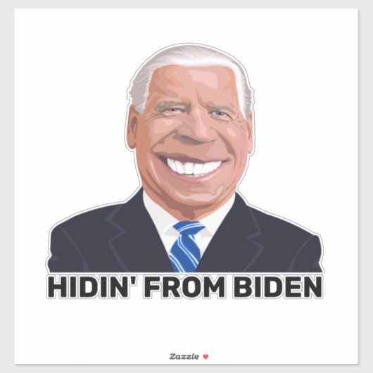 GROSSE FUNNY HIDIN' VON JOE BIDEN DECALS AUFKLEBER (Blatt)