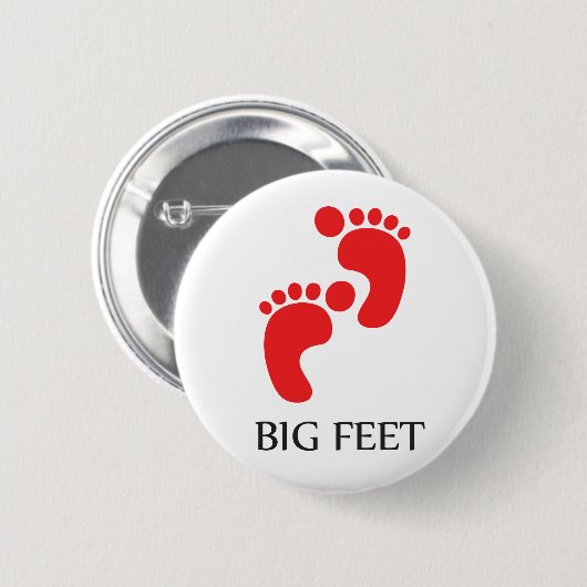 Große Füße Knopf- Button (Vorne & Hinten)