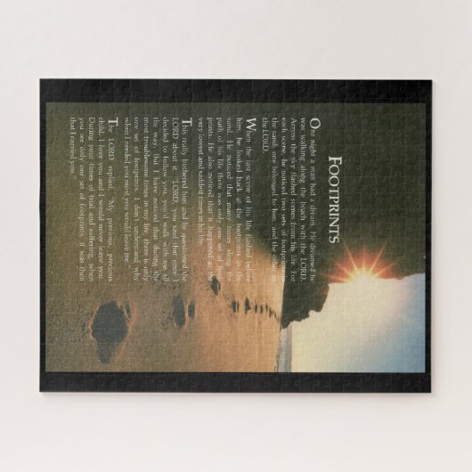 Große Fußspuren Puzzle (Horizontal)