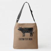 Große Ganzkörpertasche mit schwarzer Silhouette Tragetaschen Mit Langen Trägern (Rückseite)