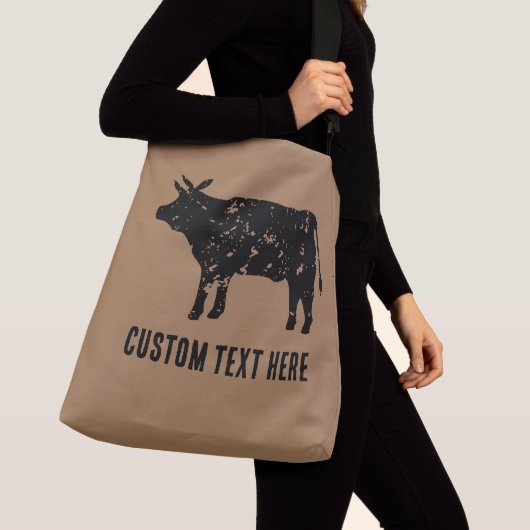 Große Ganzkörpertasche mit schwarzer Silhouette Tragetaschen Mit Langen Trägern (Von Nahem)