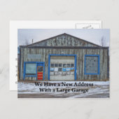 Große Garage - Gewohnte Adressenänderung Ankündigungspostkarte (Vorne/Hinten)