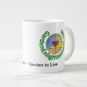 Große Garten-Tasse mit Garten-Erleuchtung-Logos Jumbo-Tasse