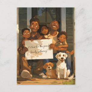 Große Gastfamilie Postkarte