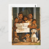 Große Gastfamilie Postkarte (Vorne/Hinten)