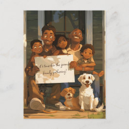Große Gastfamilie Postkarte