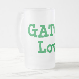 Große Gator-Liebe-Matte Glas Bierkrug Mattglas Bierglas