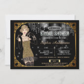 Große Gatsby Brautparty-Einladungsprallplatte Einladung (Vorderseite)