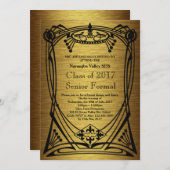 Große Gatsby Prom Senior Formal Einladung (Vorne/Hinten)