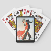 Große Gatsby-Tänzer in Schwarz-Rot-Spielkarten Spielkarten (Rückseite)