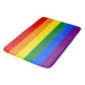 Große Gay-Pride-Flagge Badematte (Schrägansicht)