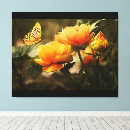 Große gearbeitete Leinwand (Insitu (Holzboden))