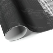 Große Gebäude und Wolkenkratzer mit Schatten Geschenkpapier (Rolleneckpunkt)