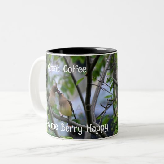 Große Gebühr macht mich Berry Happy Zweifarbige Tasse (Vorderseite Links)
