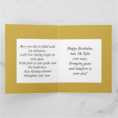 Große Geburtstagsblumen Mama Gelbe Blüten Schrift Karte (Innenseite)