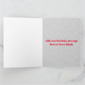 Große Geburtstagskarte - Meilenstein-Silber Karte (Innenseite)