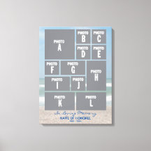 Große GedächtnisfotoCollage mit dem Ozean