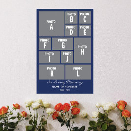 Große GedächtnisfotoCollage mit Ihren Fotos Poster