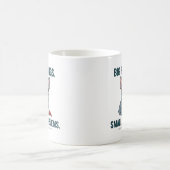Große Gefühle Kleine Probleme Blauer Französische Kaffeetasse (Mittel)