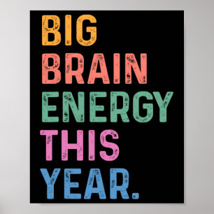 Große Gehirn Energie Dieses Jahr Lustig Zurück Zur Poster