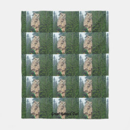 Große gehörnte Eulen-Fleece-Decke Fleecedecke