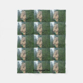 Große gehörnte Eulen-Fleece-Decke Fleecedecke (Vorderseite)