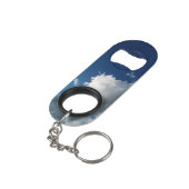 Große, gekrümmte Wolke Mini Flaschenöffner (Rückseite Schrägansicht)