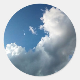 Große, gekrümmte Wolke Runder Aufkleber