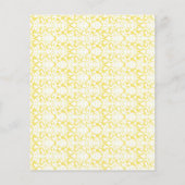 Große gelbe Damastasche Ehe Geschenk Tasche hängen Flyer (Hinten)