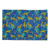 Große gelbe Gepunktete Katzen in schönem Regenwald Kissenbezug (Rückseite)