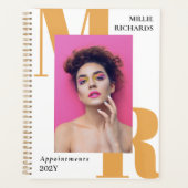 Große Gelbe Initialen Typografie Foto Ernennung Planer (Vorderseite)