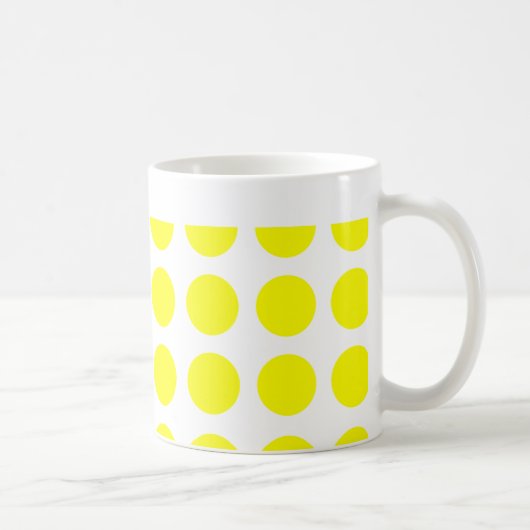 Große gelbe Punkte Kaffeetasse (Rechts)