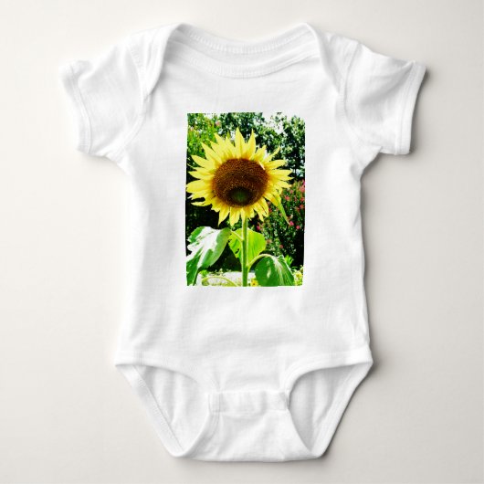 Große gelbe Sonnenblume Baby Strampler (Vorderseite)
