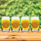 Große gelbe Sonnenblume Blütenblume Dosenglas