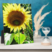 Große gelbe Sonnenblume Fotoplatte (Seite)