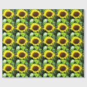 Große gelbe Sonnenblume Geschenkpapier (Flach)