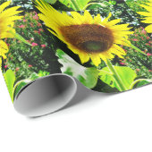 Große gelbe Sonnenblume Geschenkpapier (Rolleneckpunkt)