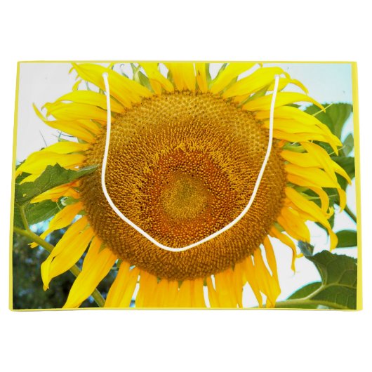 Große gelbe Sonnenblume Geschenktüte (Vorderseite)