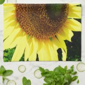 Große gelbe Sonnenblume Geschirrtuch (Gefaltet)