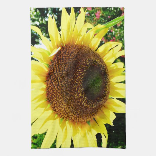 Große gelbe Sonnenblume Geschirrtuch (Vertikal)