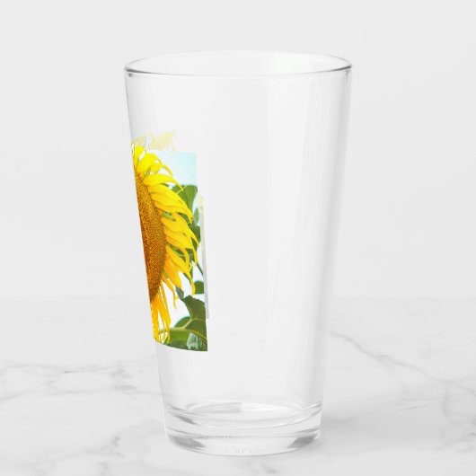 Große gelbe Sonnenblume Glas (Links)