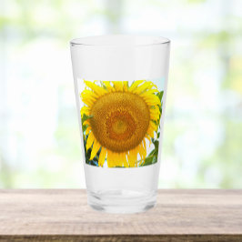 Große gelbe Sonnenblume Glas