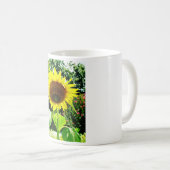 Große gelbe Sonnenblume Kaffeetasse (VorderseiteRechts)