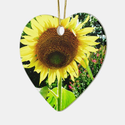 Große gelbe Sonnenblume Keramik Ornament (Links)