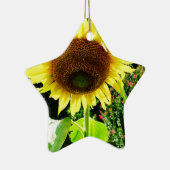 Große gelbe Sonnenblume Keramik Ornament (Rechts)