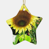 Große gelbe Sonnenblume Keramik Ornament (Links)