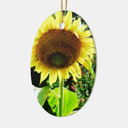 Große gelbe Sonnenblume Keramikornament (Links)