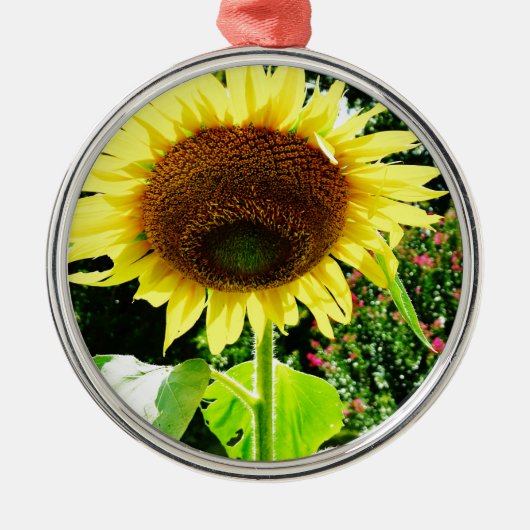Große gelbe Sonnenblume Ornament Aus Metall (Vorne)